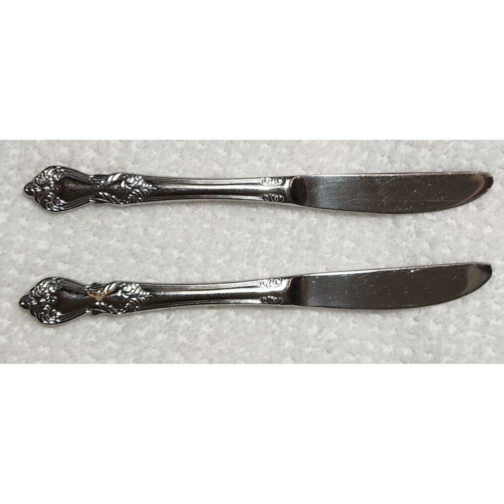 Reed & Barton Marlborough Pattern Stainless Flatware - Two (2) Youth Knives